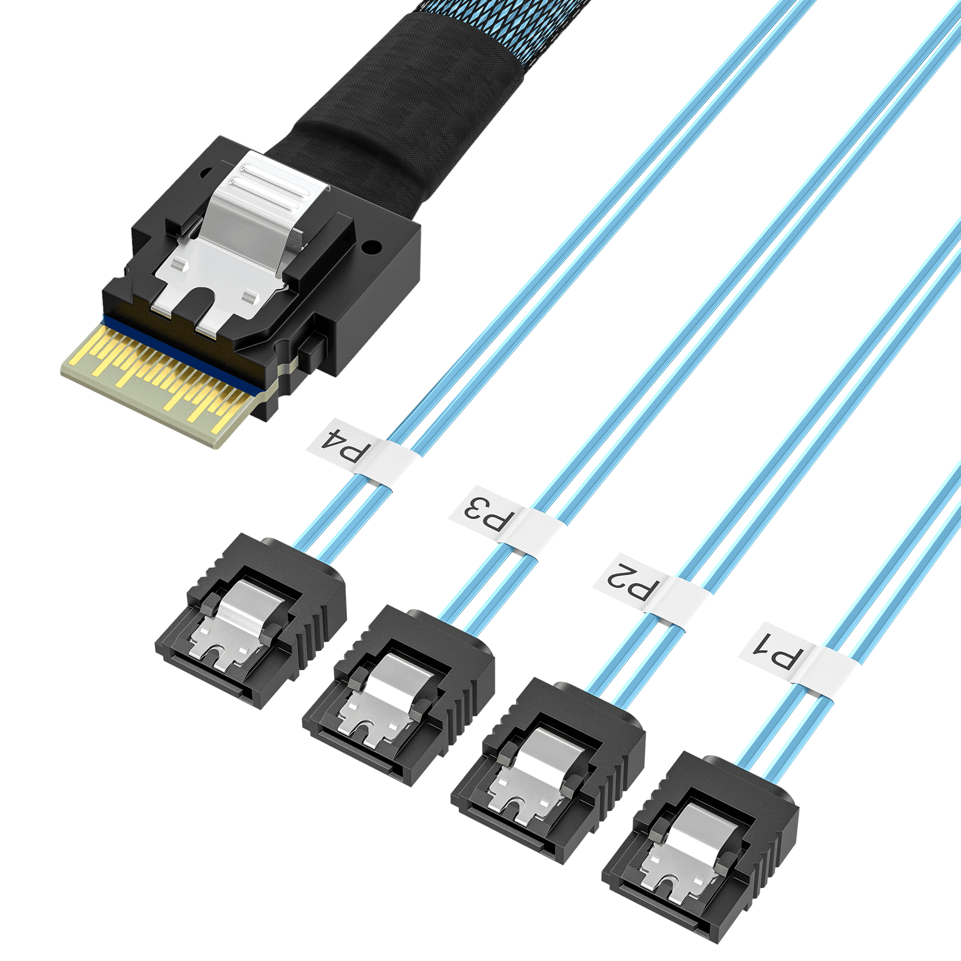 Slim SAS SFF-8654 4i to 4*SATA