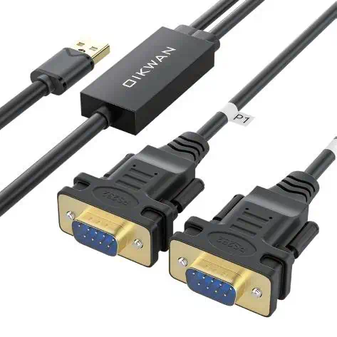 USB转2个DB9公头串口线