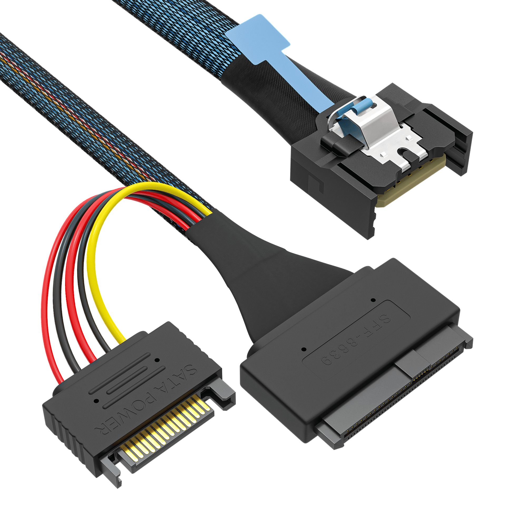 MCIO 4X 转 U.2(SFF-8639)+15P