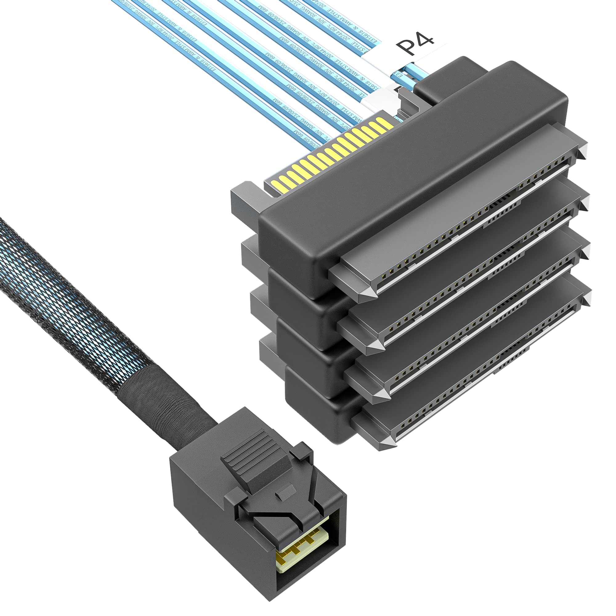 HD Mini SAS SFF-8643 4i转SAS 4SFF-8482 29P一体式